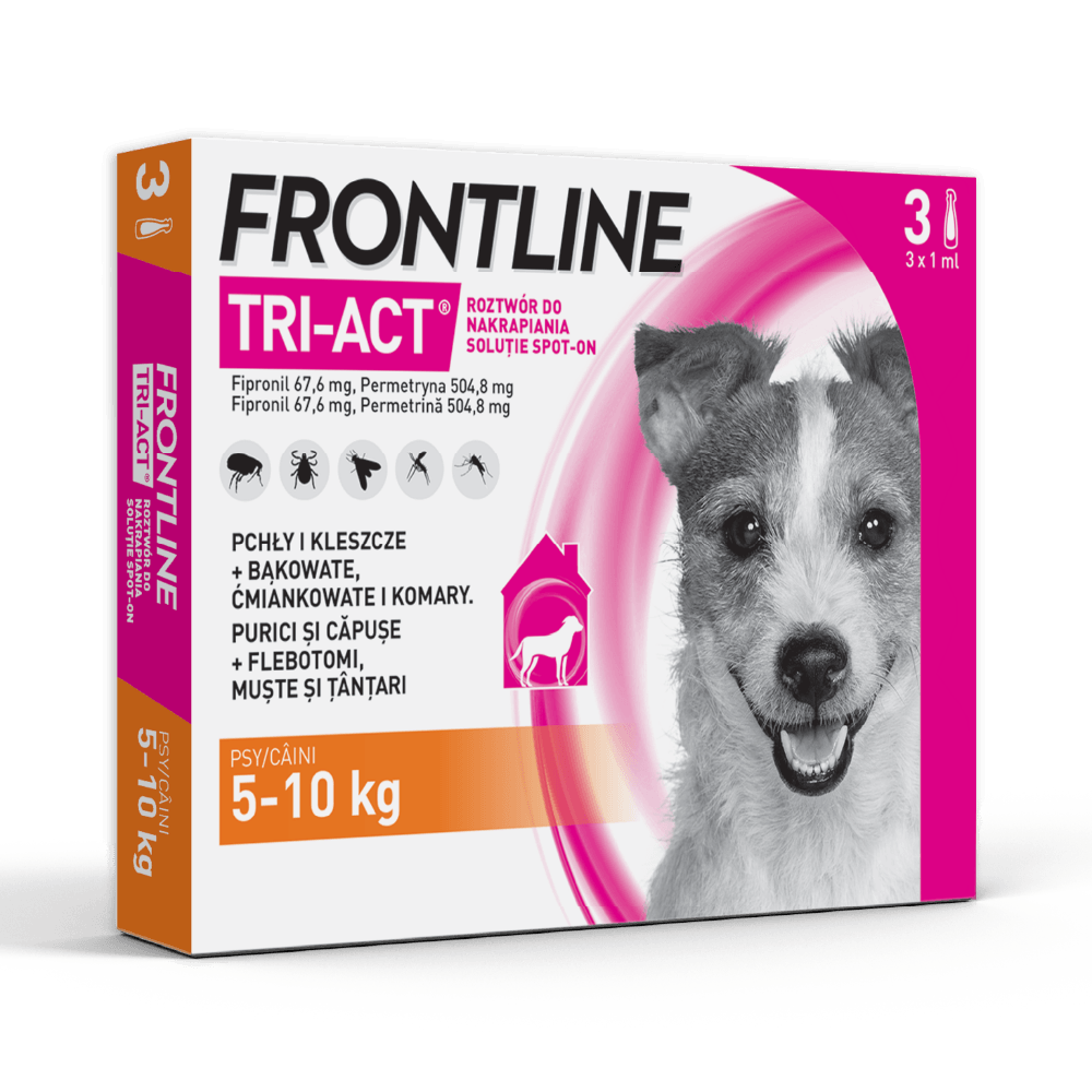 Frontline Tri-act dla psa - od 5 do 10kg